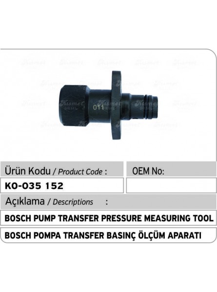 Bosch Pump Transfer Pressure Measuring Tool 011